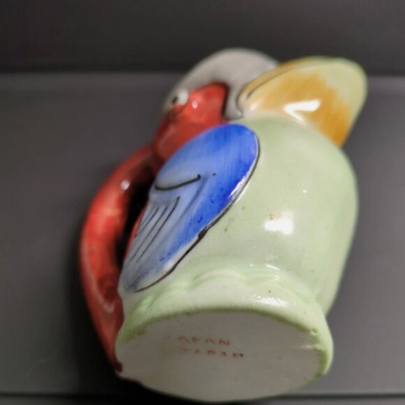 Vtg Japan & Germany Lusterware Hand Painted Bird Creamers/Pitchers Set of 3, EUC - Picture 7 of 8